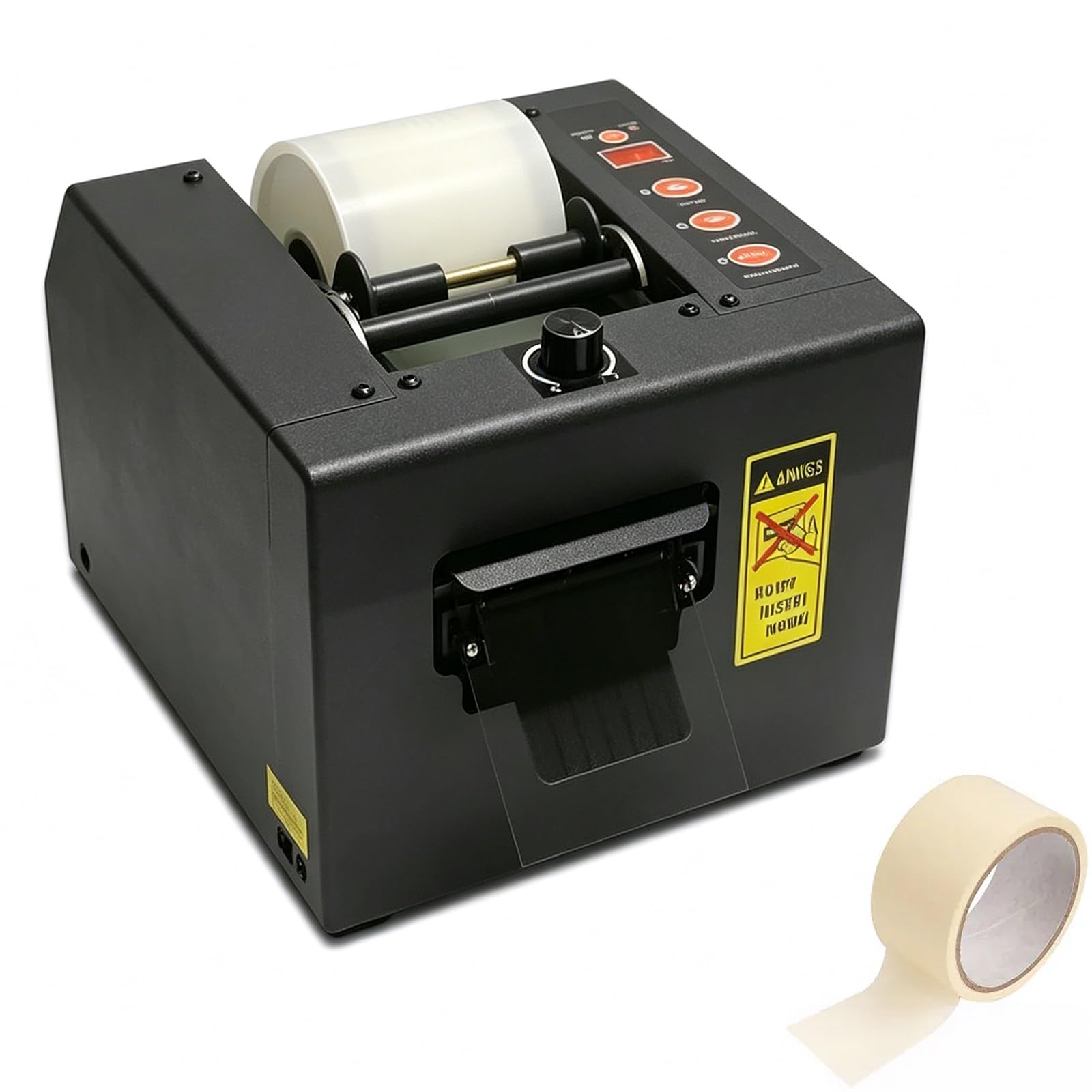 Dispenser elettrico per nastro adesivo con display a LED, taglia nastro lunghezza 15-999 mm, compatibile con nastri adesivi fino a 80/150 mm di larghezza, per uso domestico e industriale