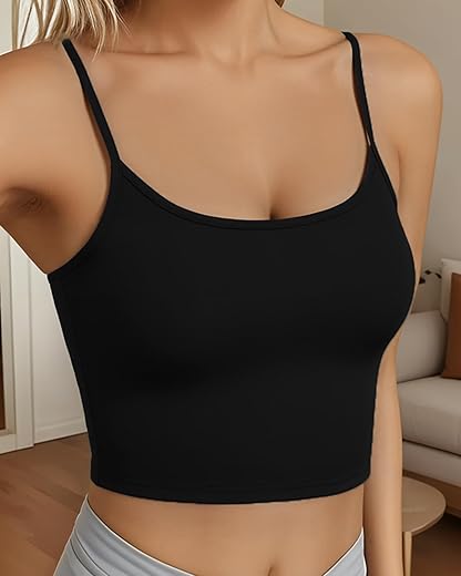 Women’s Scoop Neck Halter Tank Top – Spaghetti Strap Style