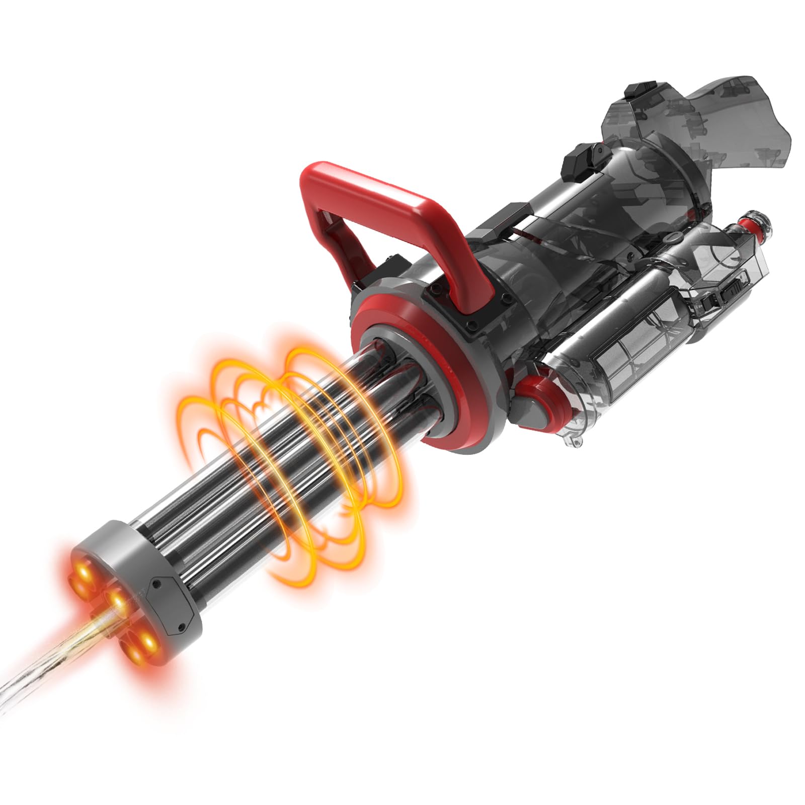 Elektrische Wasserpistole für Kinder, Wasserspritzpistole LED-Licht | Water Gun Automatische Spritzfunktion, Wasser Pistole Wasserspaß Spielzeug FüR Erwachsene Jungen MäDchen(Gatling Blau)
