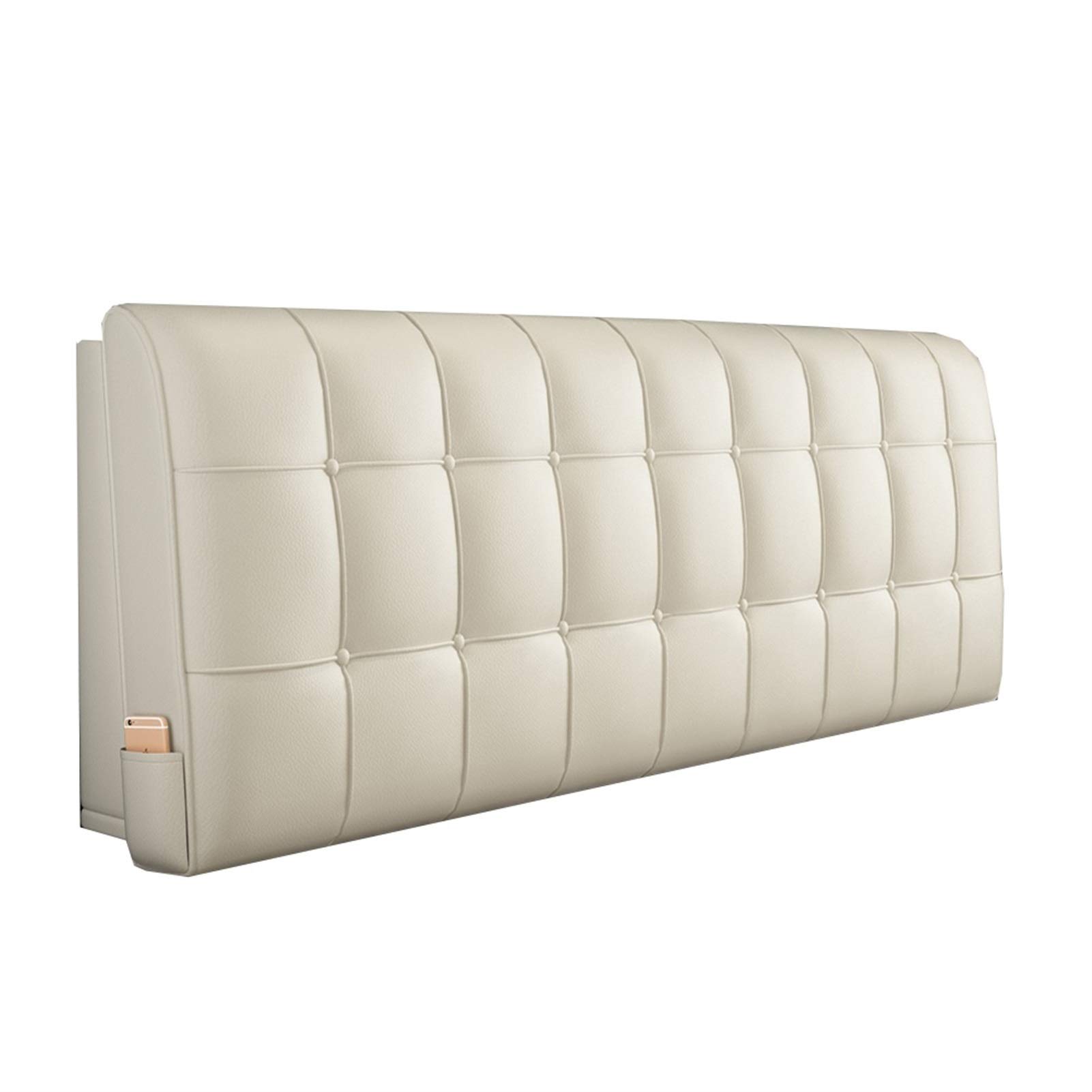 Soft Headboard, Hotel Backrest, Bedside Cushion, Leather Cushion, Large Back Cushion, Bed Head Cover, Cipri, Comfortable And Soft (Color : A, Size : Have bedside 90 * 60 * 10cm)