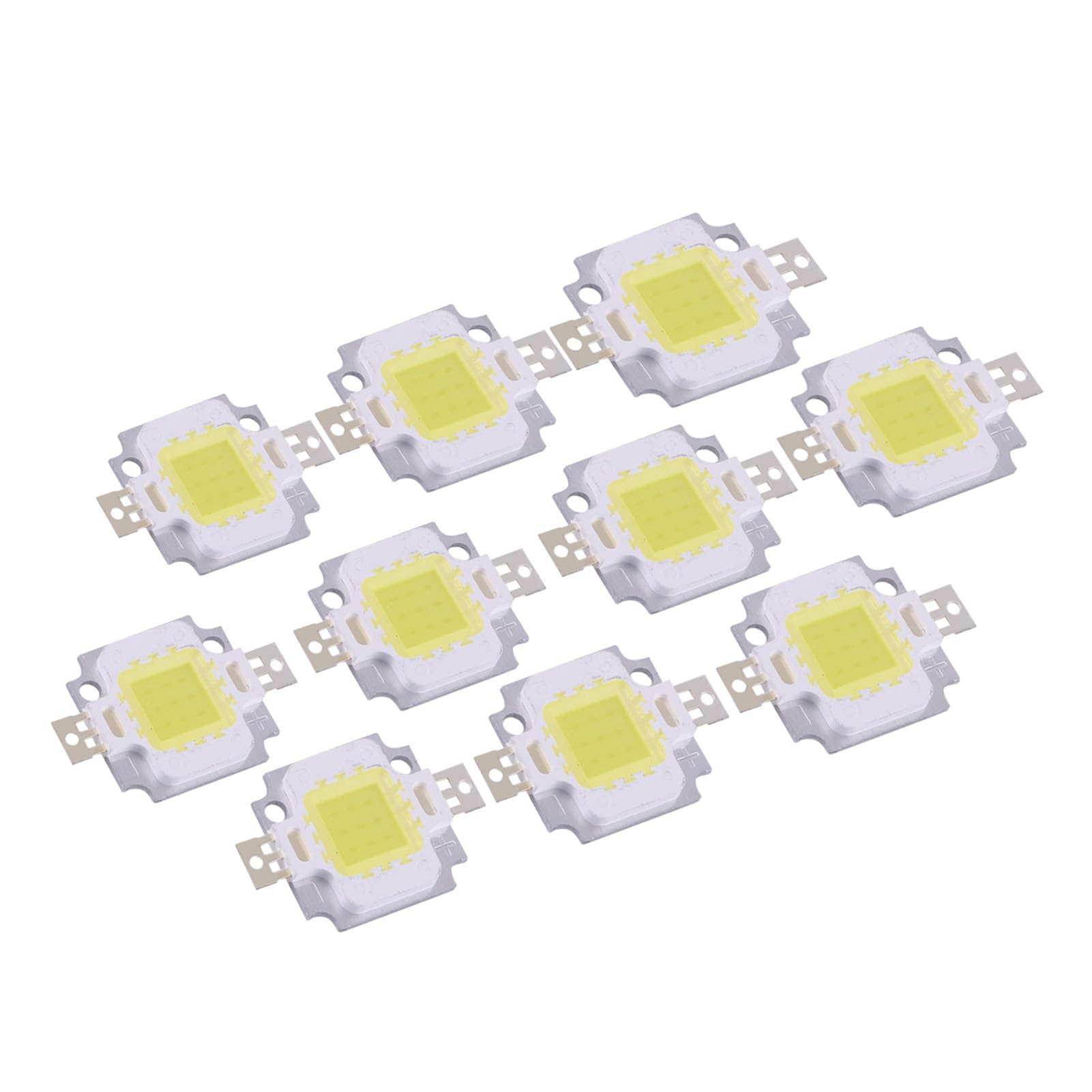 10Pcs 10W Chip COB LED Warm/Cool White Light Bulb Replacement, Low Power Consumption for Home Spotlight Beads (Pure White)