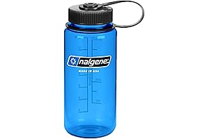 Nalgene Tritan Wide Mouth Water Bottle, 16 oz, Slate Blue