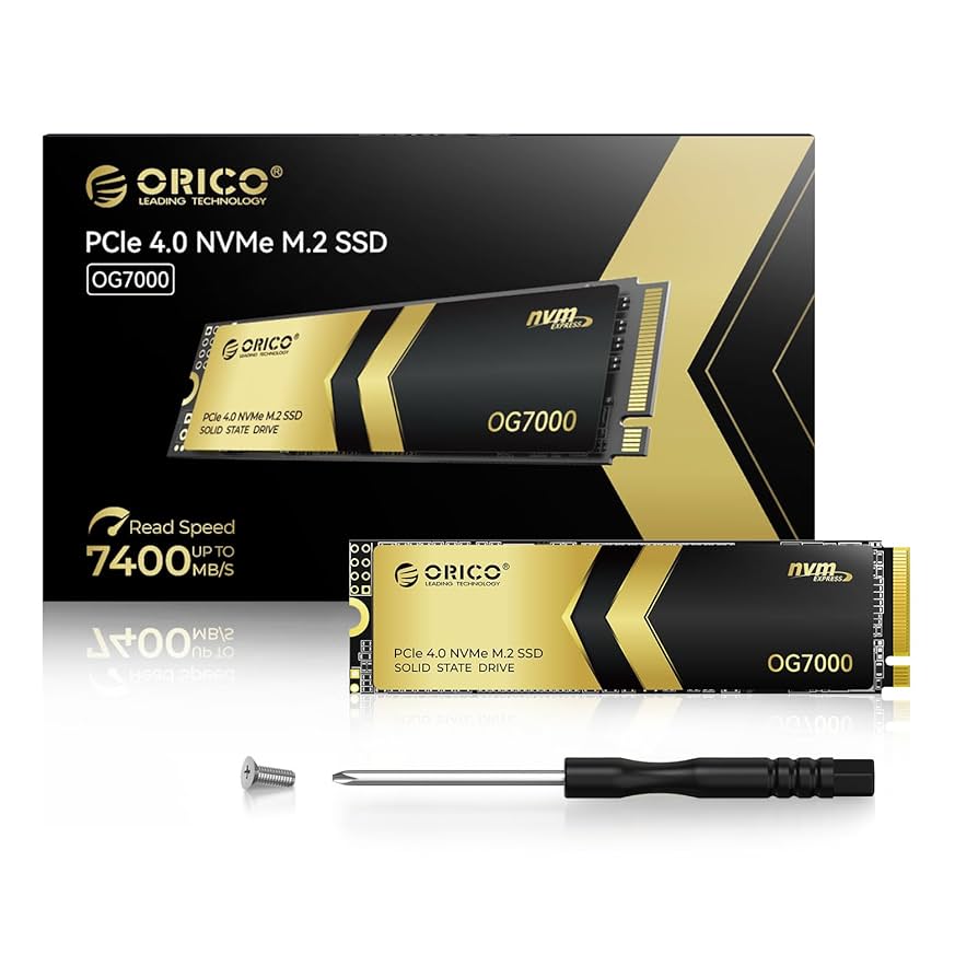 ORICO OG7000 4TB NVMe M.2 SSD（新品・未使用） OG7000 NVMe SSD – 7450MB/s, AES Encryption, Up to 4TB