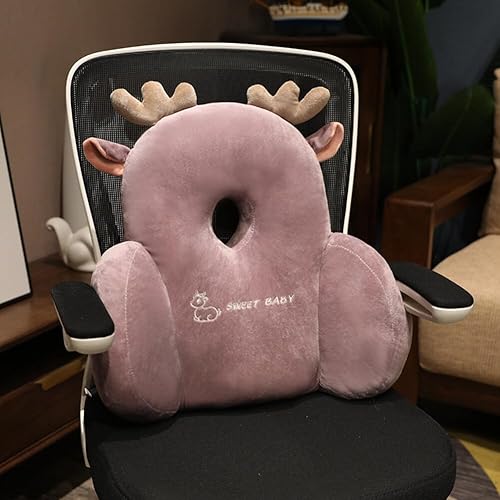 Lindo cojĂn de respaldo de animal suave almohada de respaldo de felpa con agujero almohada de descanso para respaldo de oficina, silla, asiento de Lindo cojĂn de respaldo de animal suave almohada de respaldo de felpa con agujero almohada de descanso para respaldo de oficina, silla, asiento de