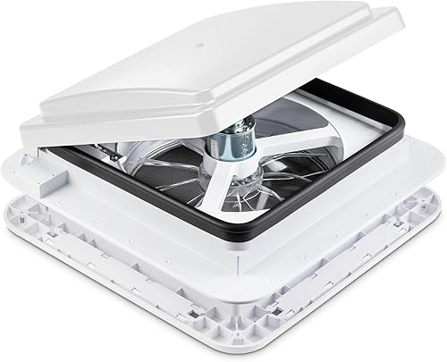 Hike Crew Ventilador de ventilación de techo RV de 11 pulgadas  Ventilador de entrada y escape de 12 V  Apertura y cierre manual  Incluye tornillos