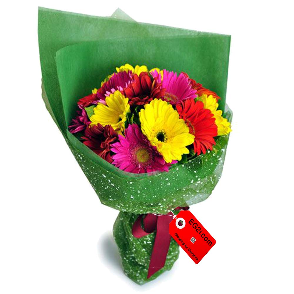 EG2i Gerbera in a glory Bunch (20pcs Mixed color Gerbera) for Birthday, Anniversary,woman day gifts, mothers day gifts, gifts for girlfriend, gifts for husband, gifts for wife, Same day delivery-image-7