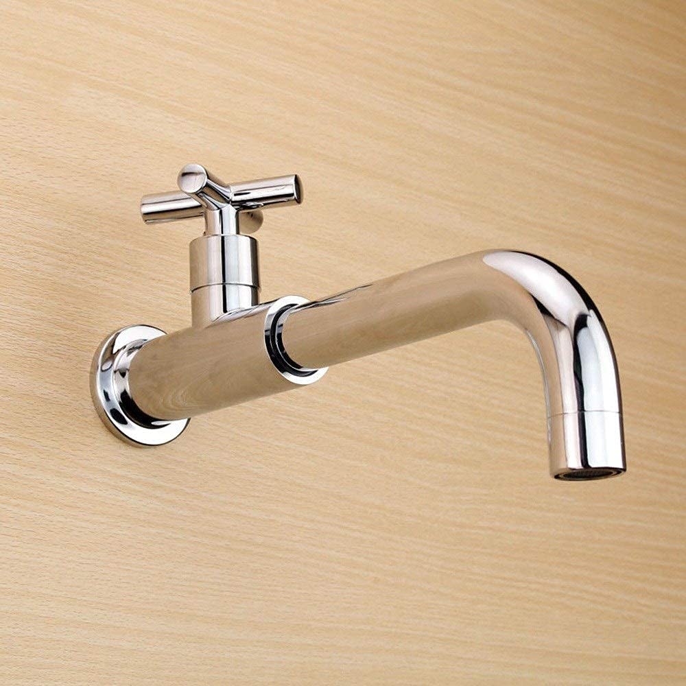 Grifos de pared Grifo Alargar Fregadero de cocina empotrable Grifo de agua fría Todo Bronce Lavandería Trapeador de piscina Trapeador de piscina Balcón Grifo de agua Grifo para fregadero Grifo de agua