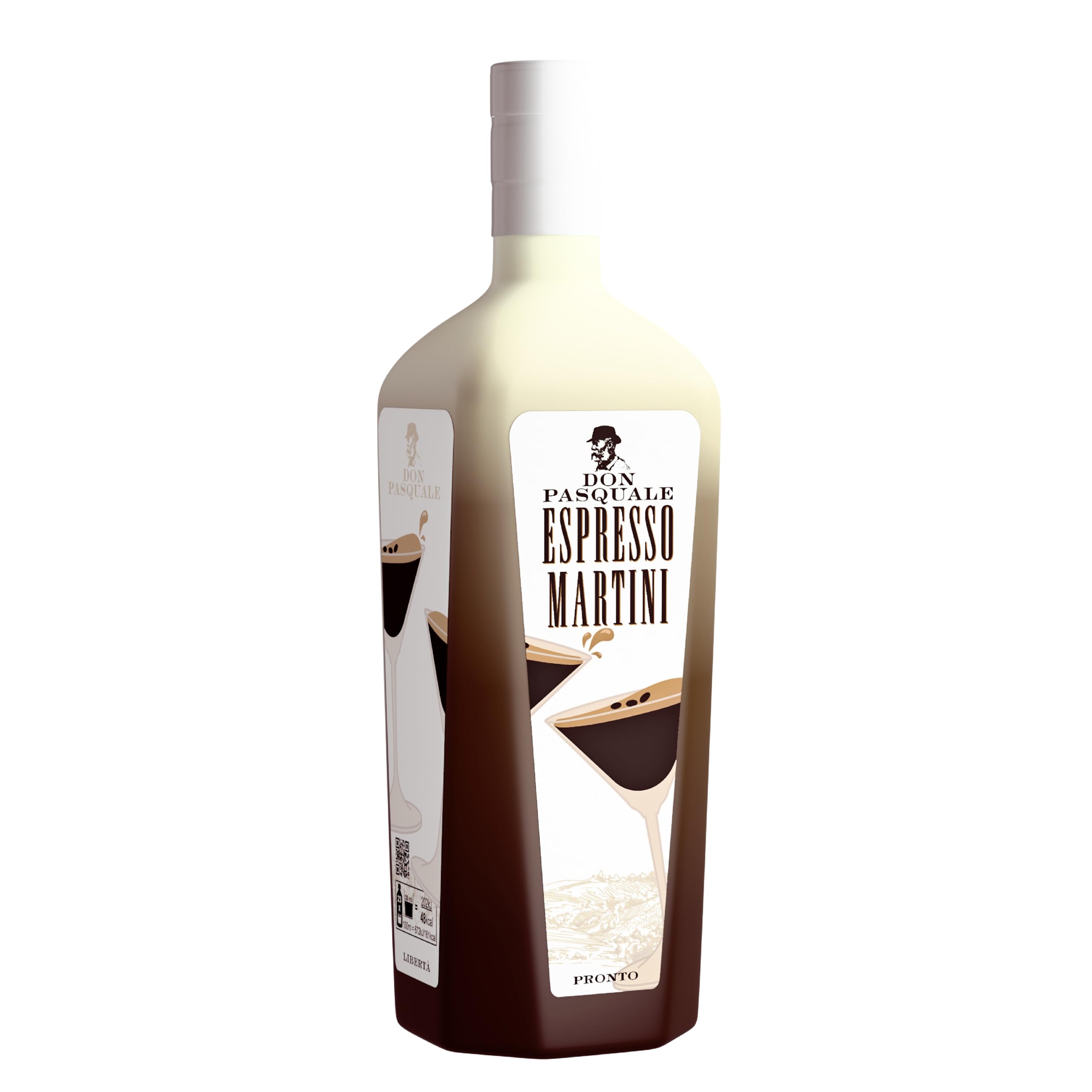 Don Pasquale Espresso Martini Likör – Kaffee Likör mit intensivem Espresso Geschmack, italienische Spezialität für Cocktails & Digestif | 1 x 0,7l
