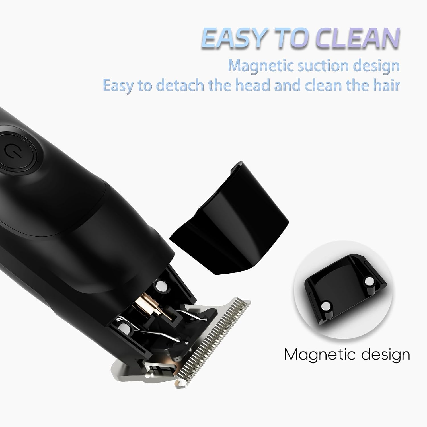 Beard Trimmer for Men & Hair Clippers - Rechargeable Head Shaver with LED Display, Stainless Steel Blades, Waterproof Electroplated Body