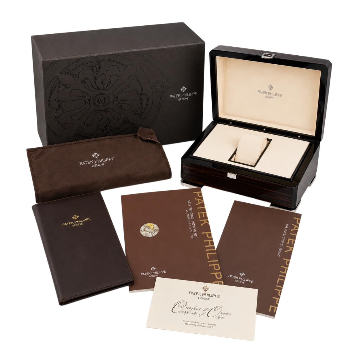 Scatola Orologio in Legno Custodia Orologio Singola con Cuscino Morbido e Fodera Morbida Superficie Testurizzata Uso Quotidiano per Patek Philippe Calatrava