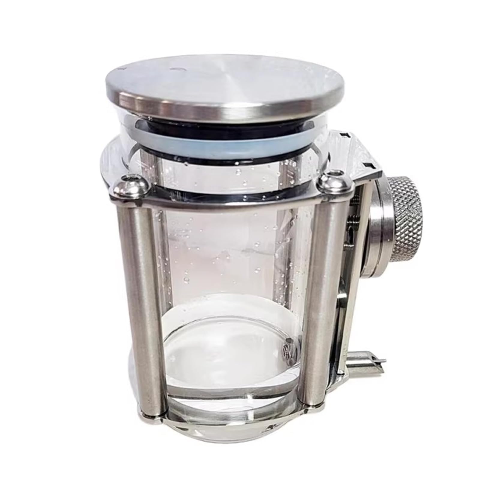 Robuste Glas-Wasserflasche für Haustiere, mit Edelstahl, kein Tropfspender, 350 ml Trinkflasche für Papageien, Vögel, Kaninchen und Nagetiere