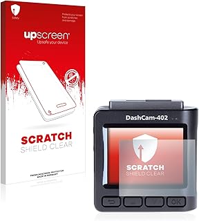upscreen Scratch Shield Screen Protector compatible with Rollei Dashcam 402 - HD-Clear, Anti-Fingerprint