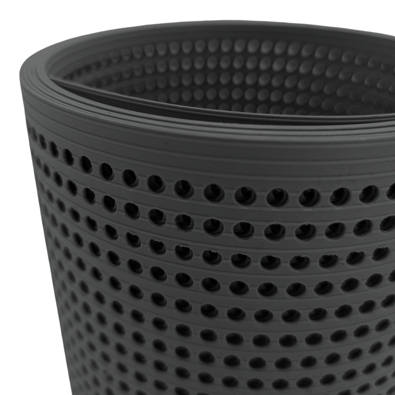 Rille Sichtschutzstreifen GELOCHT | 30% Lochmuster | PP für Doppelstabmatten Sichtschutz Rolle | Polypropylen | Zaunblende | Made in Germany Anthrazit 26m