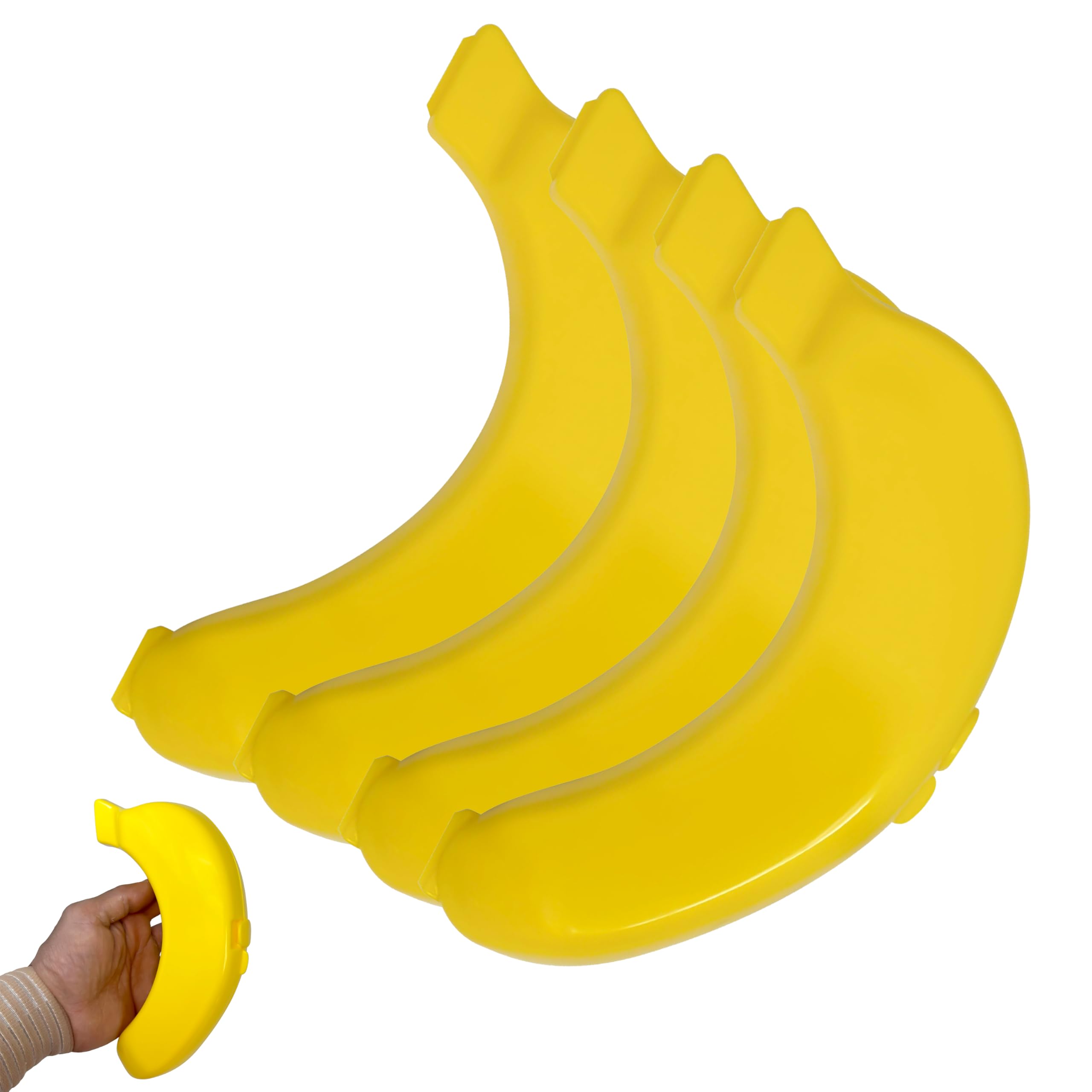 Plastific 4X Banana Case Banana Holder Case | Reusable Plastic Banana Container For Lunchbox, Travel & School | Fruit Saver Box For Freshness, Portable Banana Protector For Kids & Adults