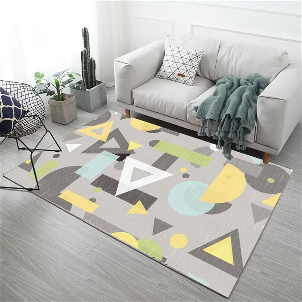 Tapis enfant garcon pour chambre et salon moderne bleu 200x300