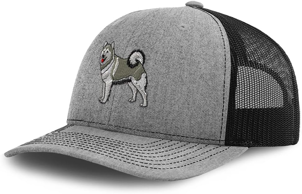 Custom Richardson Mesh Cap Embroidered Alaskan Malamute Dog Pet Trucker Hats for Men & Women