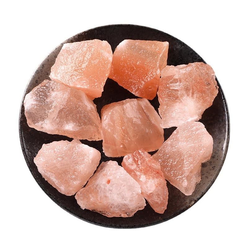 NIBHZ Duży surowy sól kryształ szorstki kwarc himalajski naturalny pomarańczowy sól kamień kryształowy Kamień Minerałowy Kryształy Kryształy i kamienie,1000g