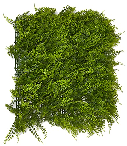 Casi Natural Lush mediterráneo Artificial Helecho Pared Panel, 20 "x 20"