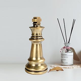 King Chess Decor - Majestic King & Queen Figurines, Intricately Detailed, Timeless Home Decor Sculptures, Artisan Crafted International Chess Ornaments