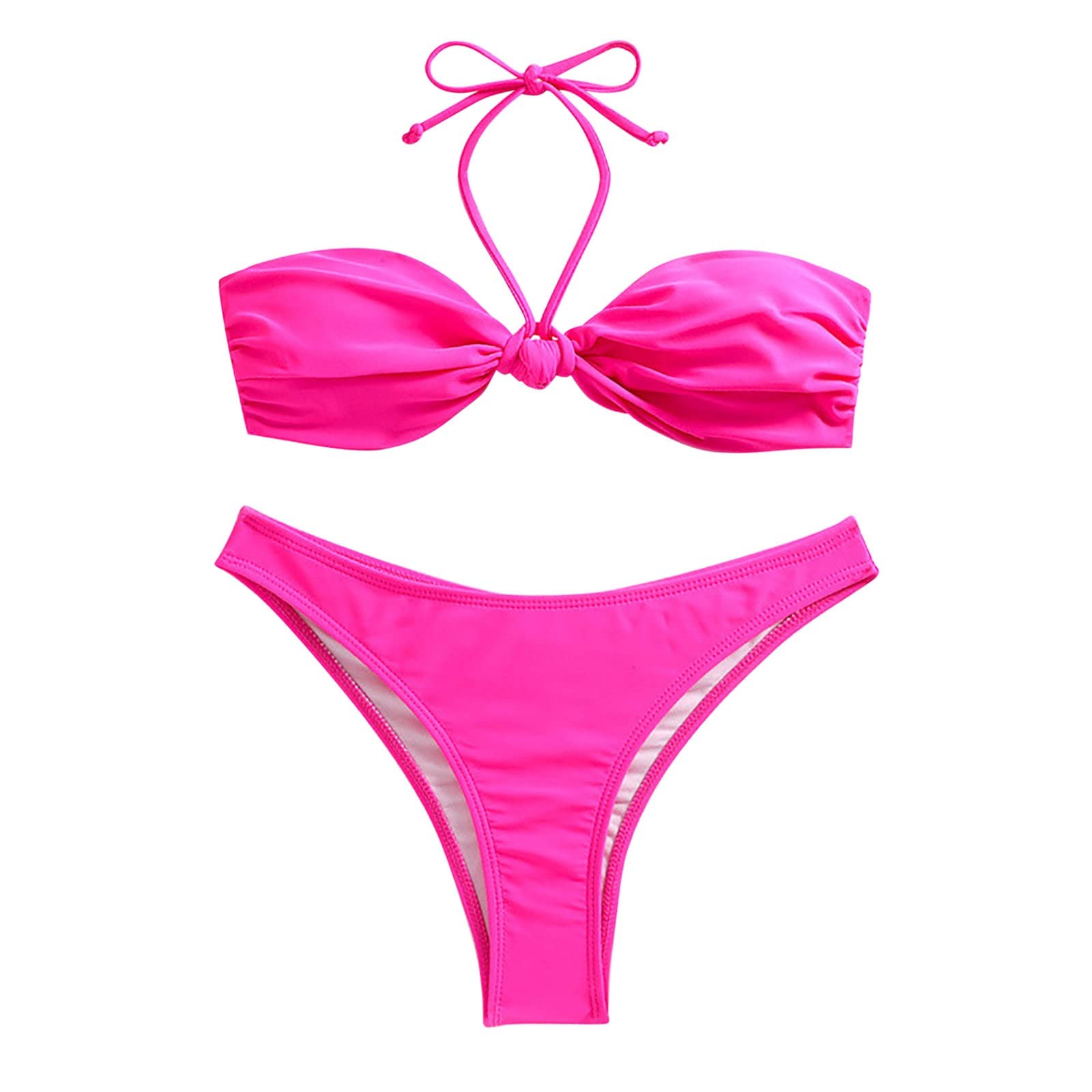 Generisch Set bikini sexy da donna con allacciatura al collo e bikini