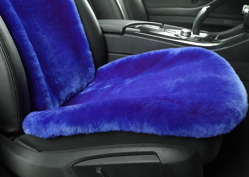 IRIWOOL Fluffy Fur Sheepskin Car Seat Cover Automotive Interior
