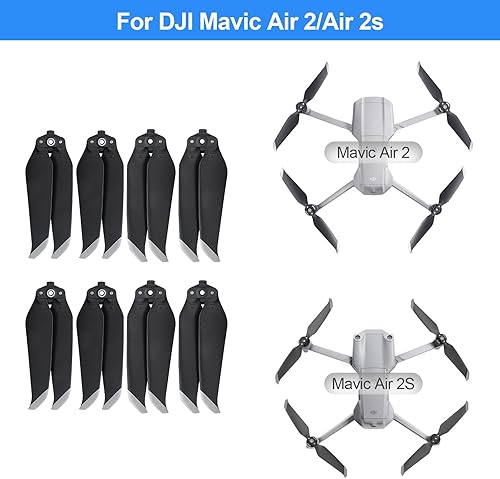Miniatura 3 de 4 pares de hélices Mavic Air 2Air 2s de repuesto de hélices de bajo ruido de liberación rápida 7328 alas para DJI Mavic Air 2Air 2s Drone Accesorios