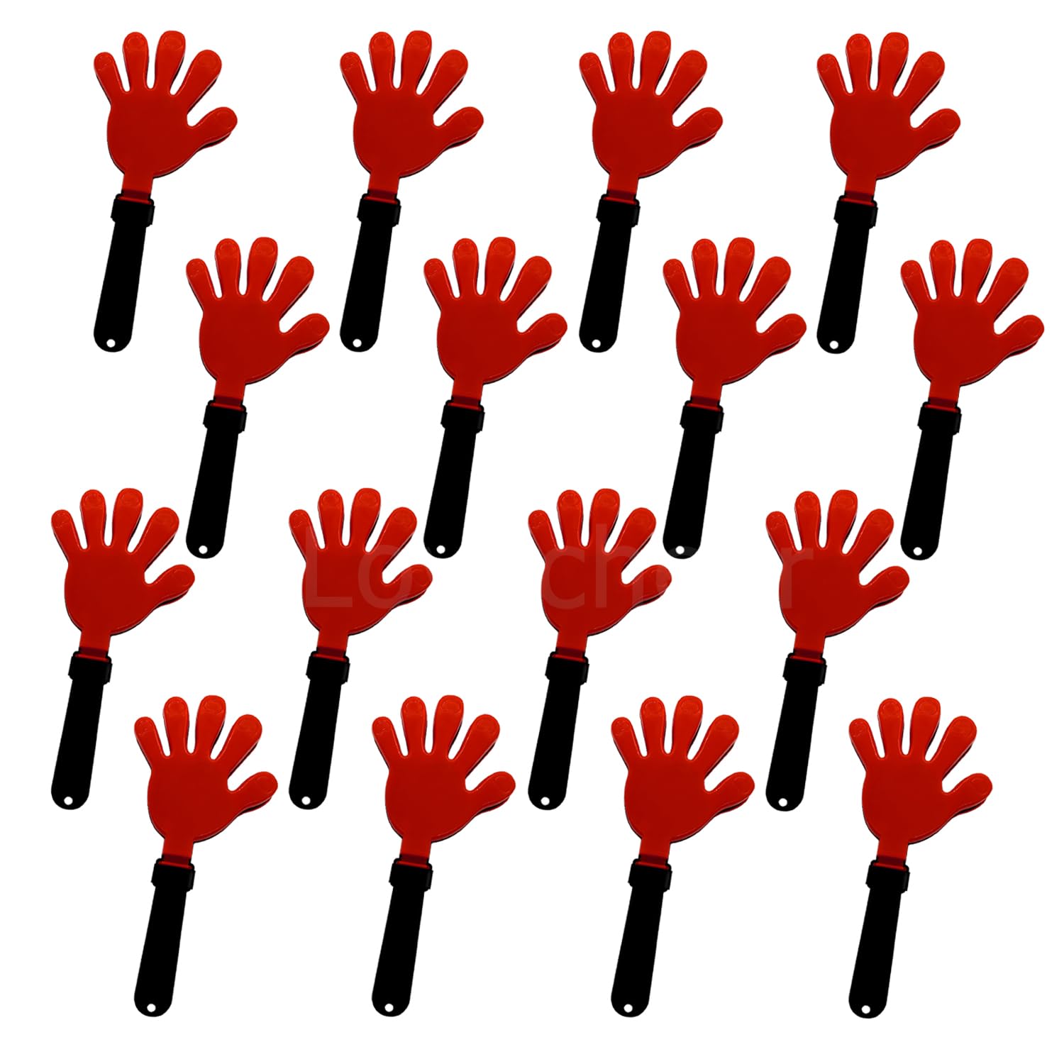 Lovecheer 16PCS Hand Clappers Noisemakers 7.5 Inch Cheer Clappers Red and Black Noise Makers for Basketball Hockey Football Baseball Sports Team Party Cheerleading