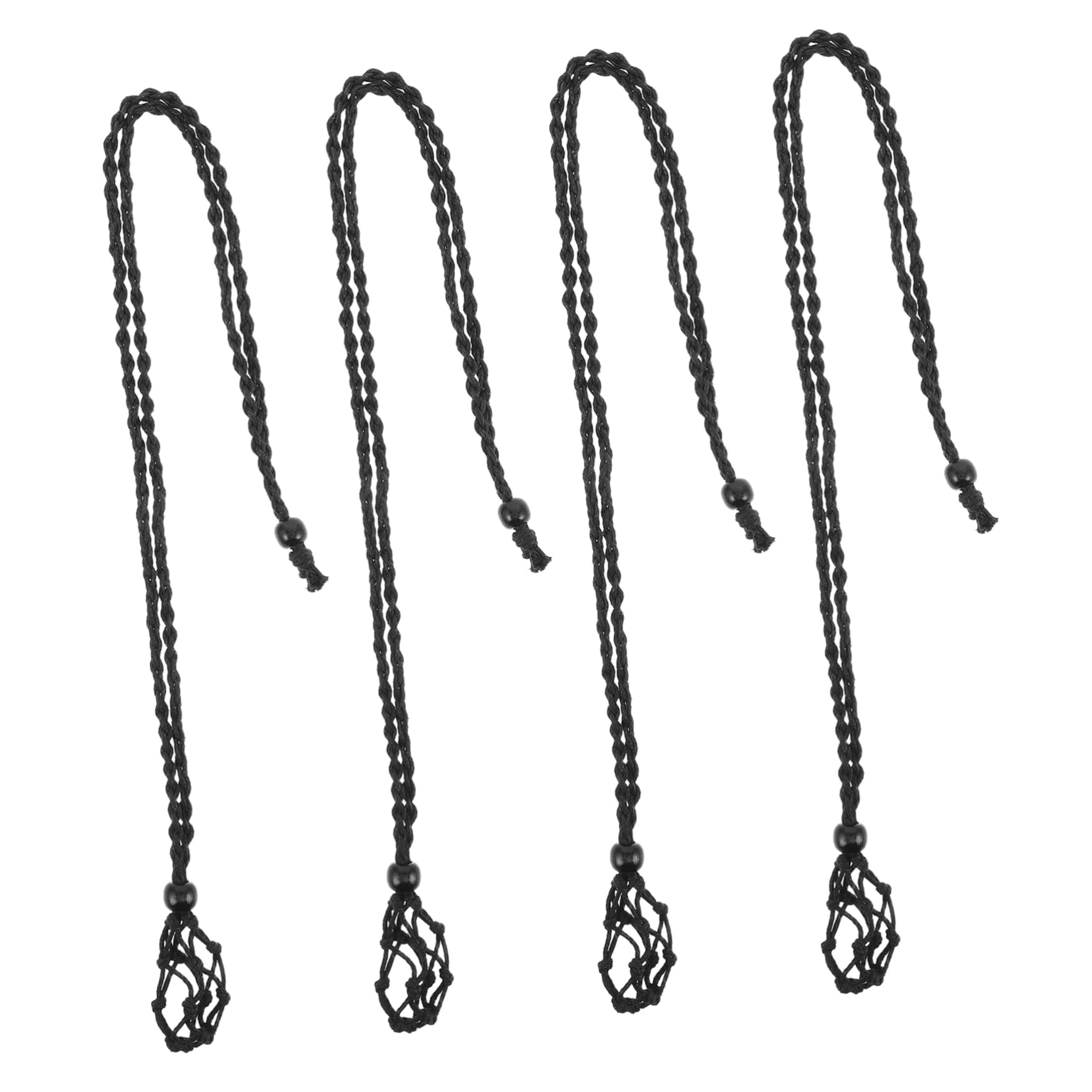 Cordino Collana Intrecciato Regolabile Nero 24 Pezzi per Gioielli | Tessuto, Stile Etnico Artigianale, per Occasioni Formali e Progetti DIY