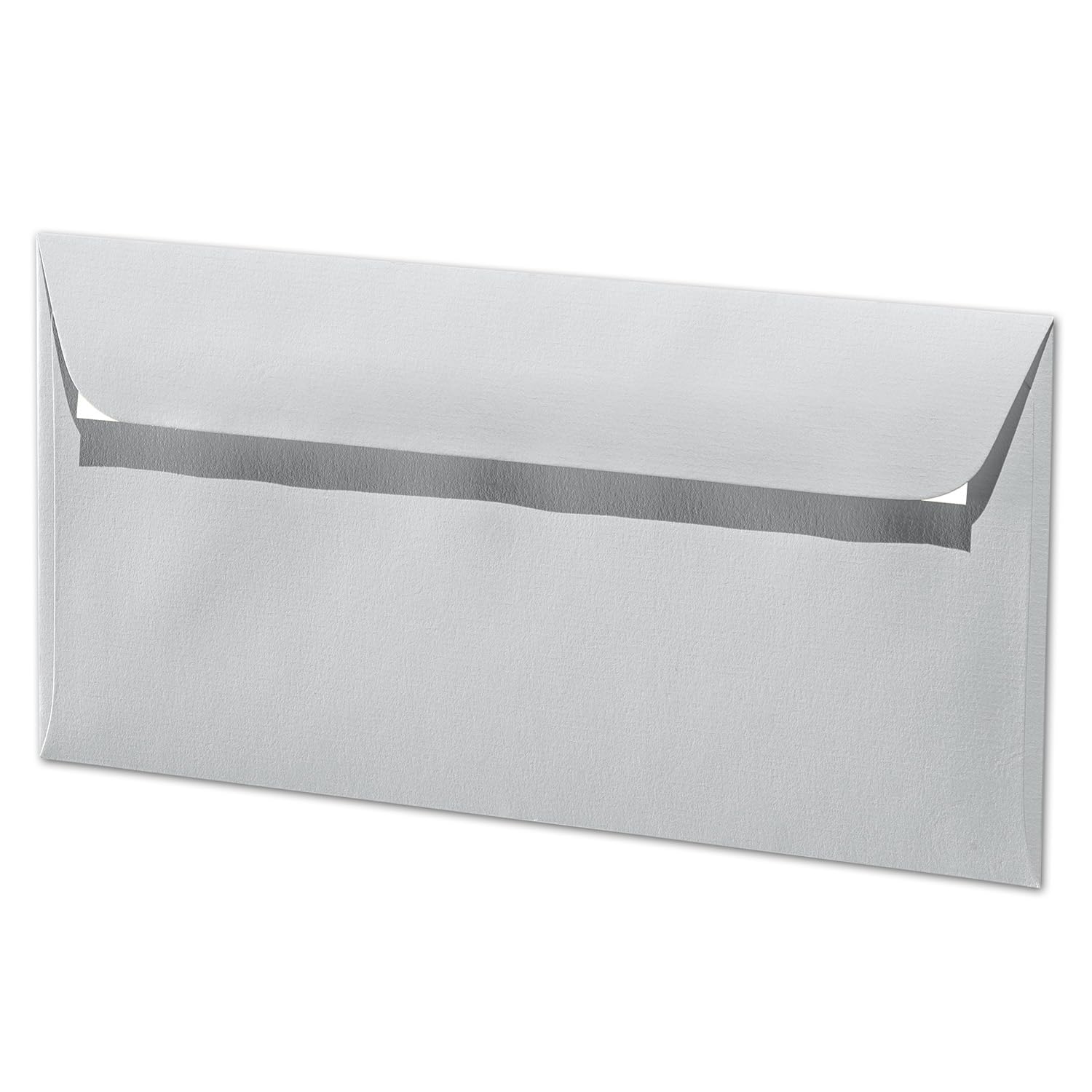 ARTOZ 150x Briefumschläge DIN Lang Licht-Grau 100 g/m² selbstklebend - DL 224x114 mm - Kuvert ohne Fenster - Umschläge mit Haftklebung Abziehstreifen