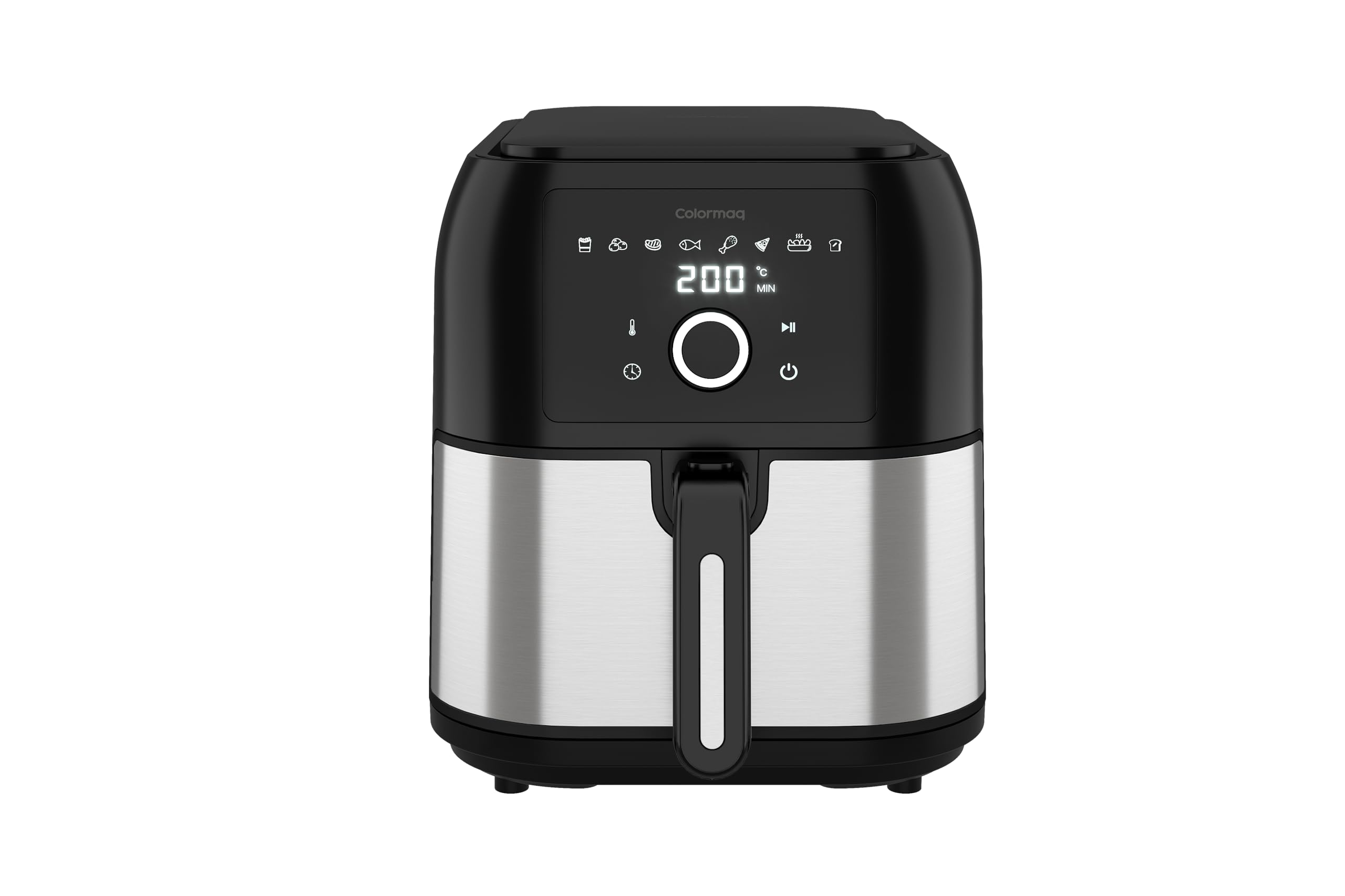 Colormaq Air Fryer Digital 8L 1700W Preta e Inox 127V