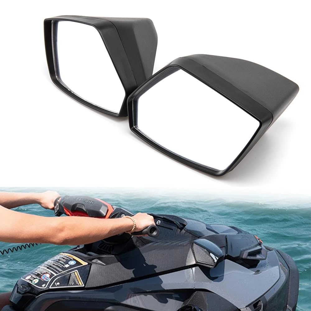 Photo 1 of Boat Side Rear View Mirrors, High-Definition Convex Marine Mirrors for Sea-Oooo (2014-2023) 2UP/3UP Models - Universal Fit for Water Skiing, Durable Motorboat Accessories