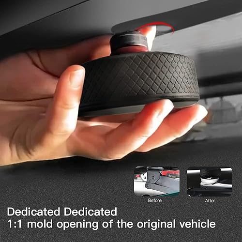 Miniatura 4 de Paquete de 4 almohadillas de elevación compatibles con accesorios Tesla Model 3SXY, adaptador de almohadilla de goma sin olor