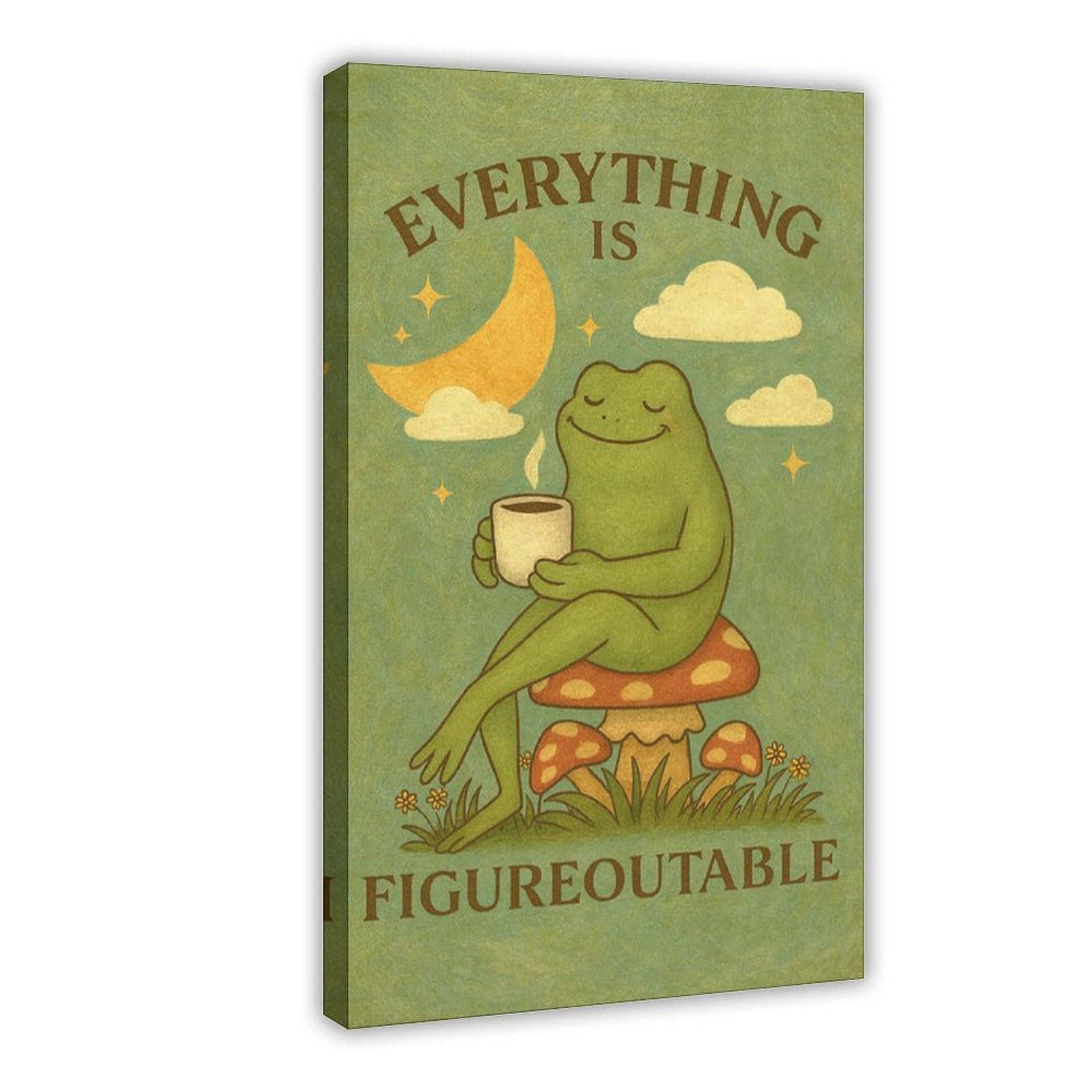 Everything Is Figureoutable Motivation Canvas Poster for Office Decor Gift