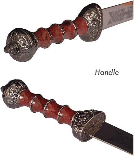 Miniatura 2 de Espada romana de Gladius occidental de 17 pulgadas, estilo corto de metal rojo y acero