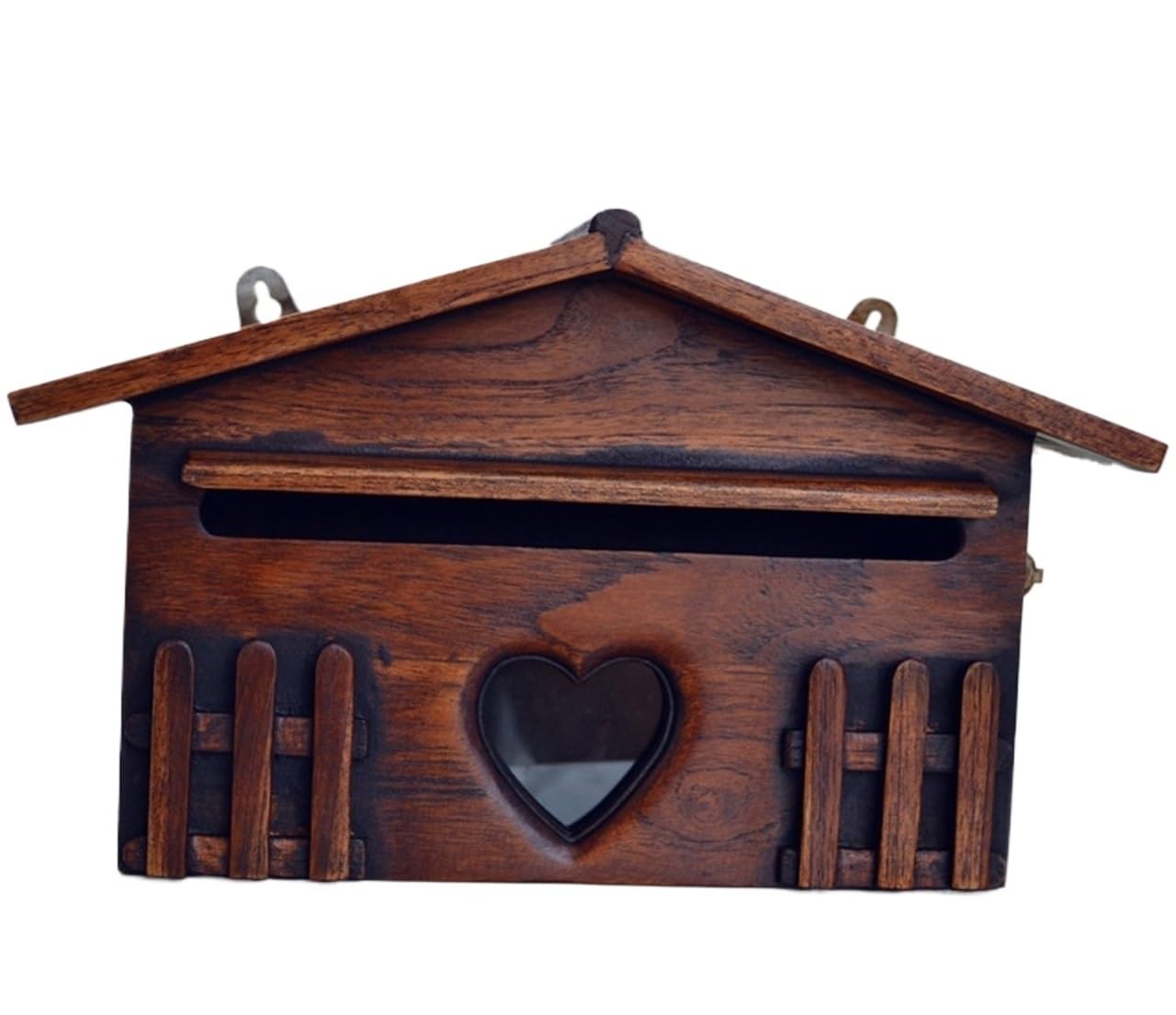 letter box, Villa Outdoor Mailbox Wood Postbox For House Express Document Receiving Wall Mounted
