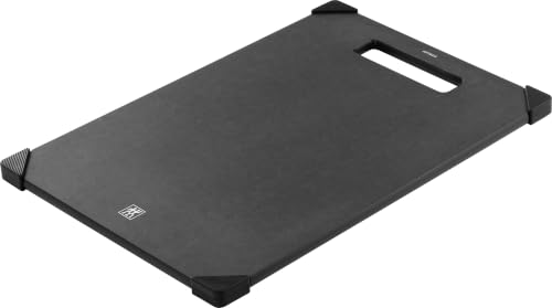 ZWILLING Schneidbrett mit Saftrille, Fiberholz, Spülmaschinenfest, Rutschfest, 31 x 21 cm, Schwarz – Ansicht 2