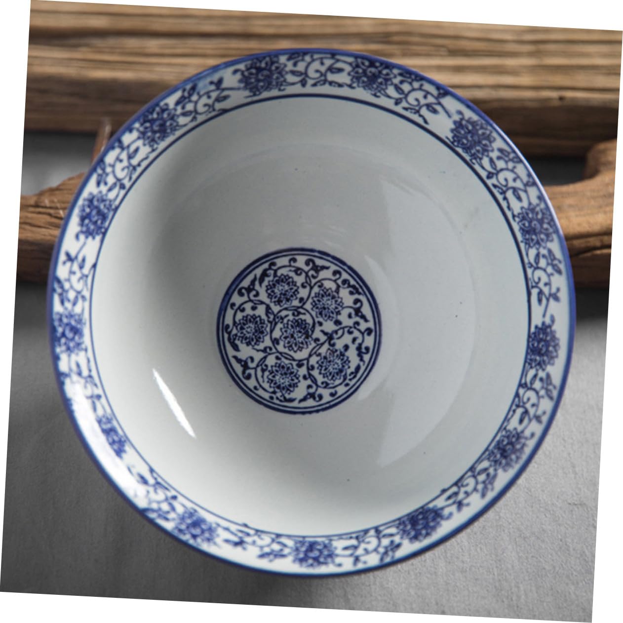 Sosoport Cuenco de Porcelana Azul y Tazón de Fideos Tazón de Sopa para Uso Doméstico Suministros de Cocina Cuenco para Servir Comida