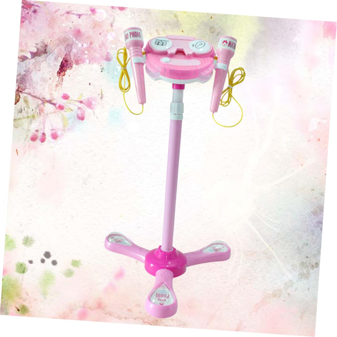 Microfono Giocattolo con Effetti Luminosi e Suoni Microfono Karaoke Doppio in Plastica Sicura Gioco Musicale per Ragazzi e Ragazze Compatibile Smartphone Stimola Creatività e