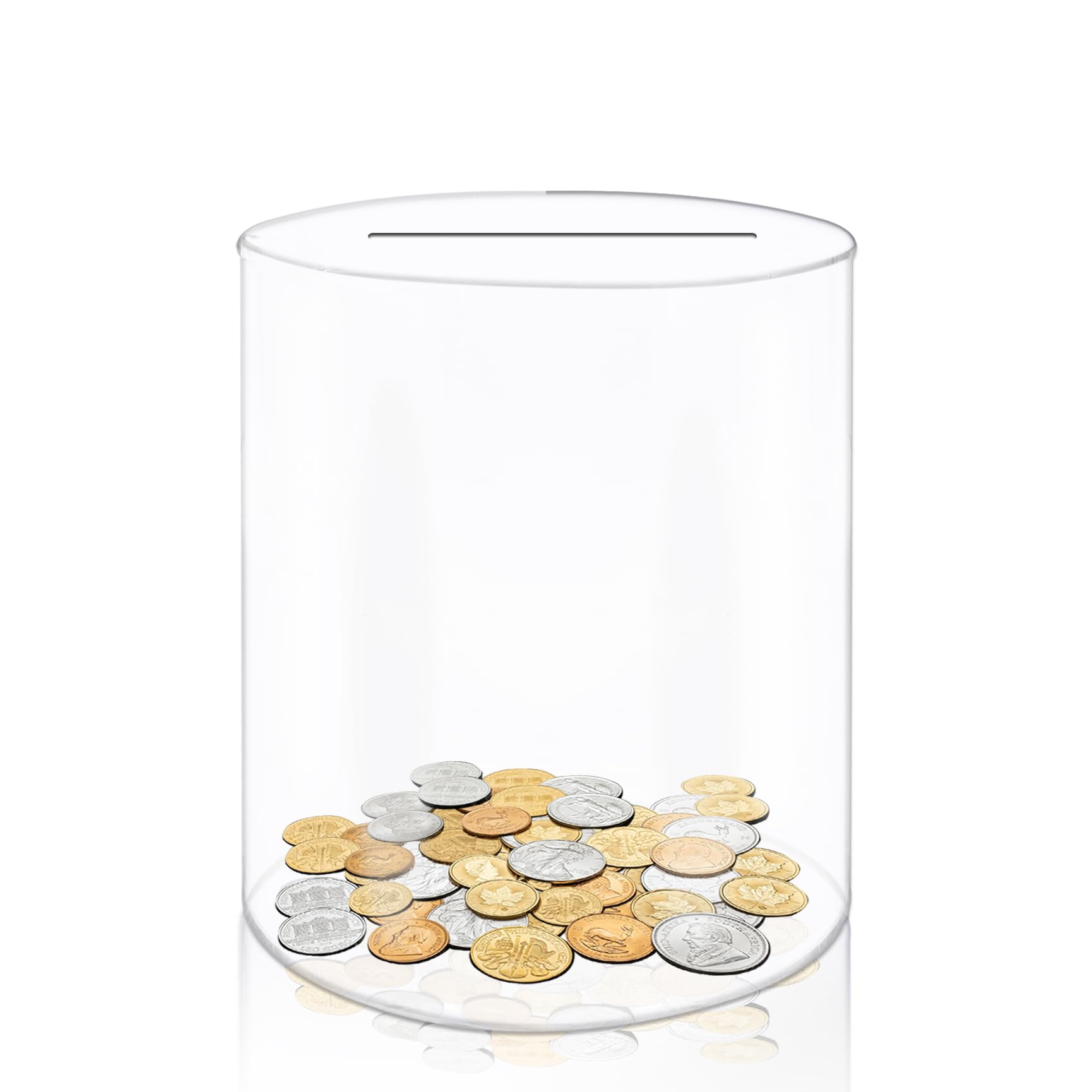 Acrylic Transparent Money Box, Break to Open Piggy Bank for Saving Cash or Coins