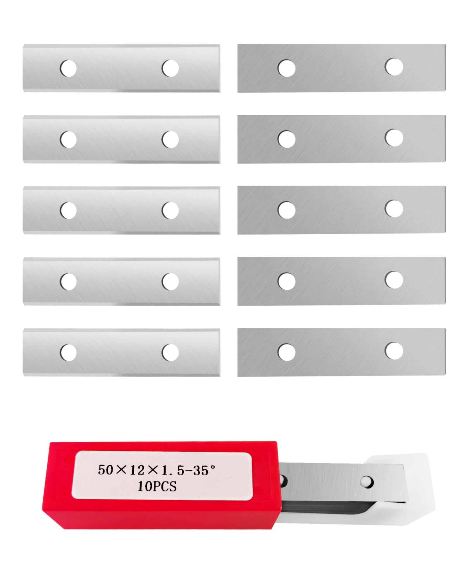 2" (50mm) Paint Scraper Carbide Blades, 10Pcs Double-Edged Reversible