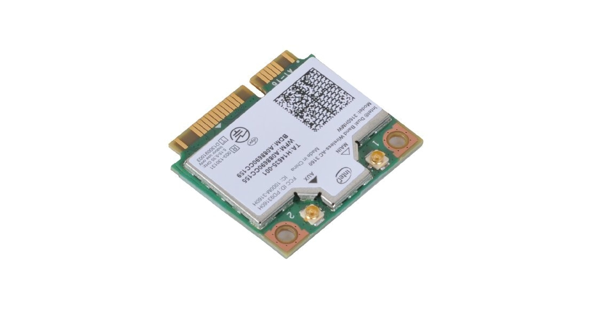 Intel Dual Band Wireless AC + Bluetooth Mini PCIe Card Supports 2.4 and 5.8Ghz B/G/N/AC Bands