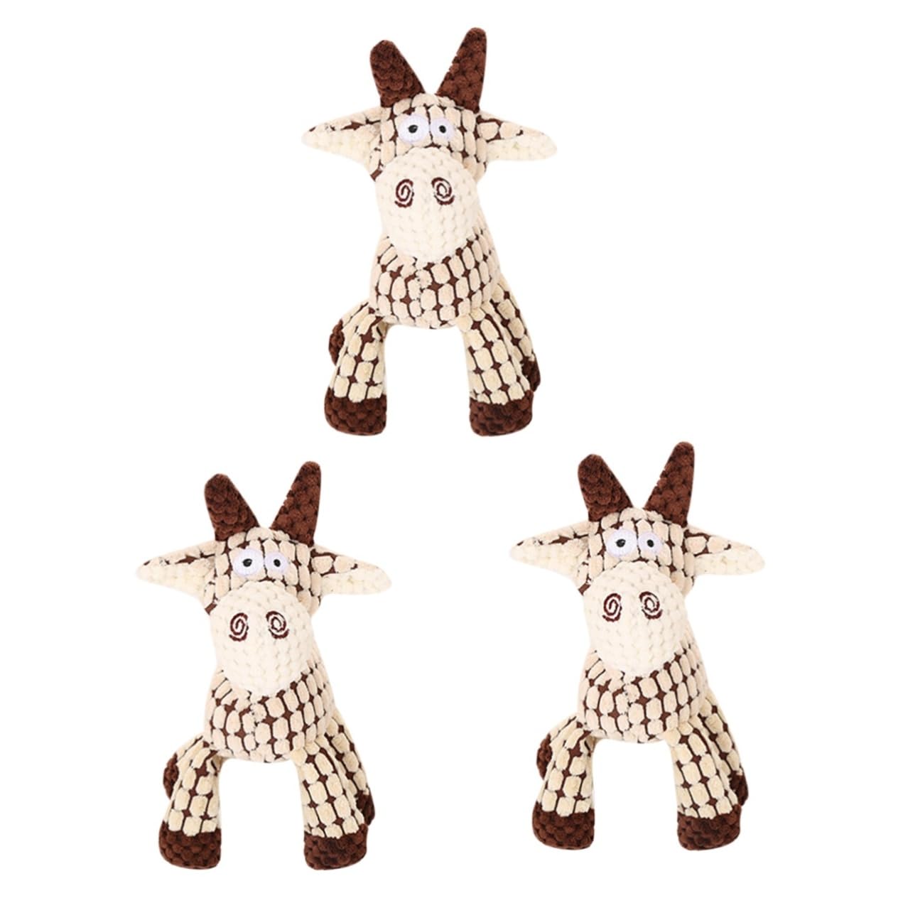 Angoily 3 Juguetes De Peluche De Burro para Mascotas Juguete Masticable para Perros De Burro para Perros De Peluche para Mascotas