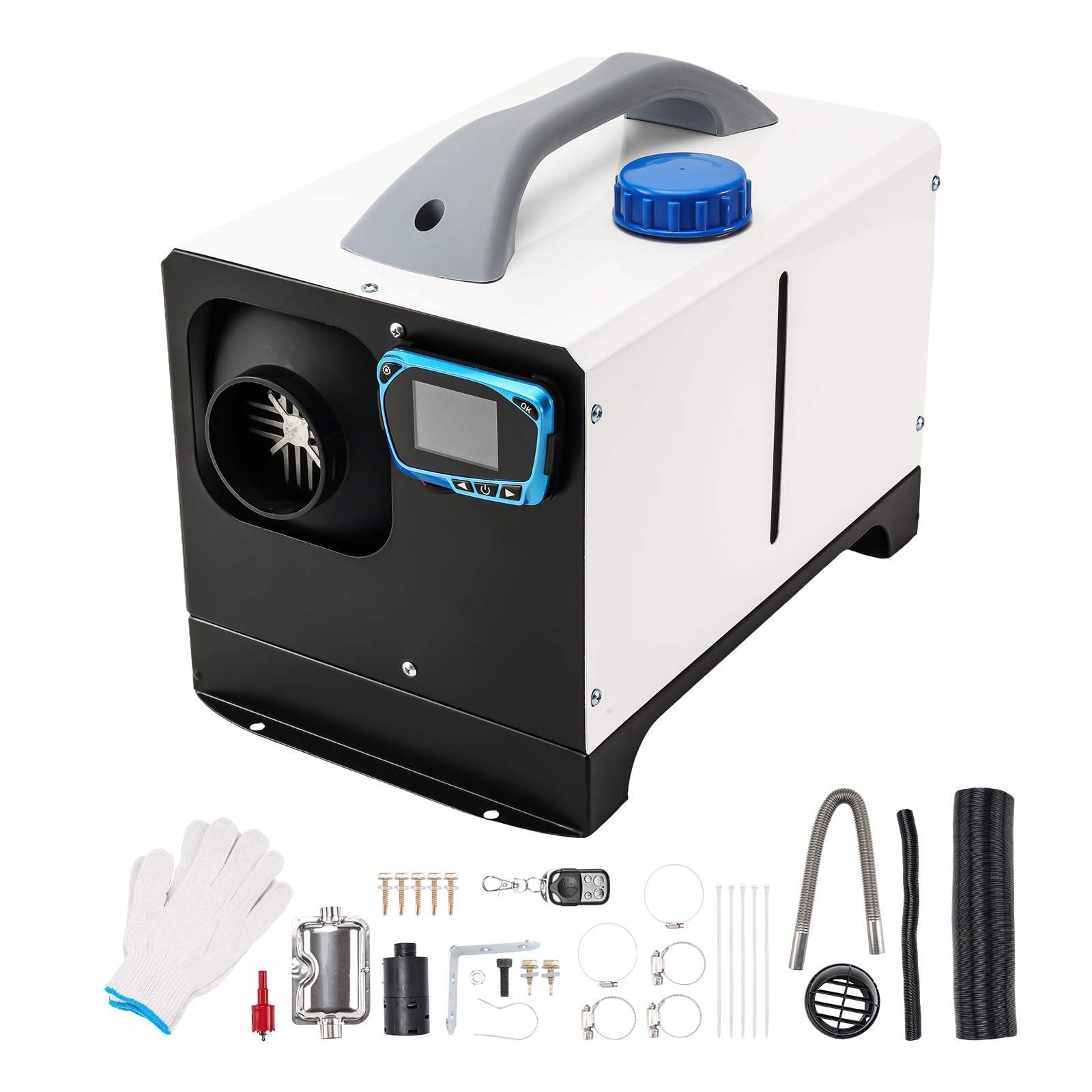 5 kW, 12 V, wielofunkcyjny podgrzewacz powietrza na olej napędowy z przełącznikiem LCD, ulepszonym ekranem LCD i pilotem zdalnego sterowania, do samochodów, łodzi, samochodów ciężarowych, kamperów,