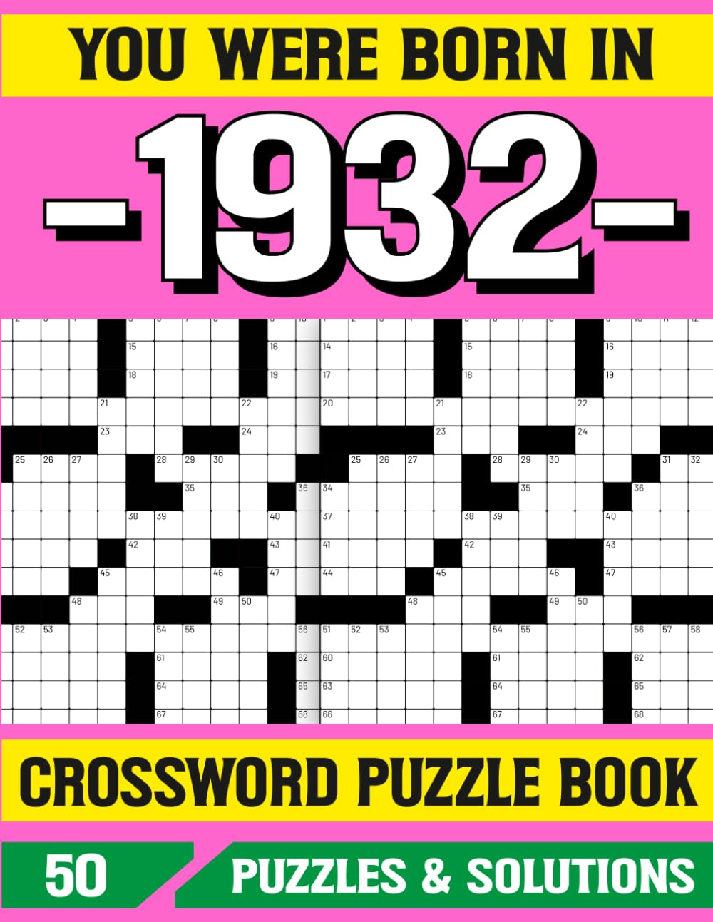 You Were Born In 1932: Crossword Puzzle Book: Relaxing Crossword Puzzle Book for 1932 Born with Fun Brain Challenges