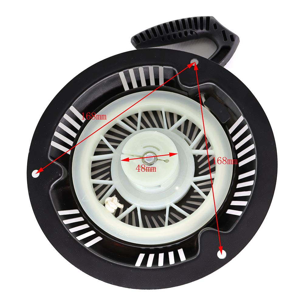 Démarreur Manuel De Rechange Pour Tondeuse Einhell GC-PM 46S - Plastique Et Métal - Distance Trous 170 Mm