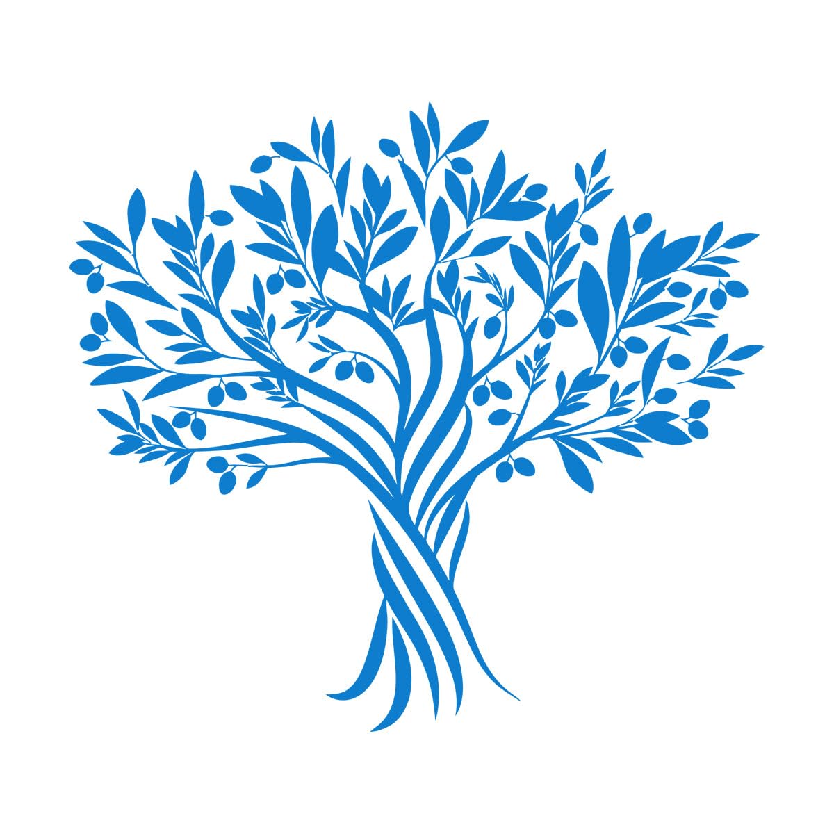 Fine Carving Decals Black and Green Olives Tree Branch Garden Natural 36x40.2cm Can Modify and add Information Small Blue — image 1