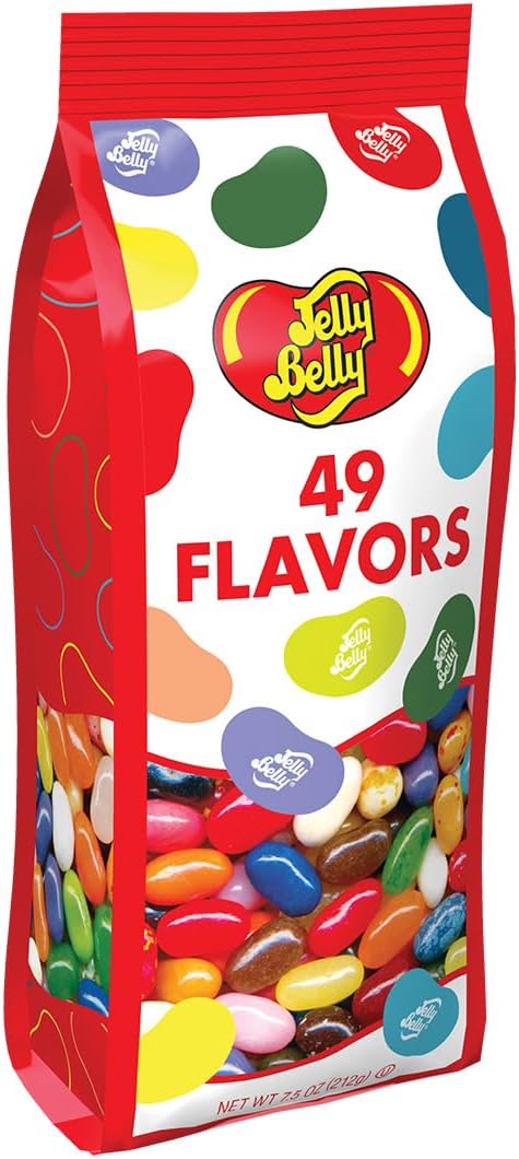 Jelly Belly 49 Assorted Jelly Bean Flavors - 7.5 Ounce GiftBag - Genuine, Official, Straight from the Source