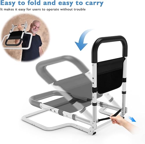 Miniatura 4 de Rieles de cama para adultos mayores, seguridad para pacientes de cirugía, barandillas ajustables para cama de apoyo para personas mayores, barra de