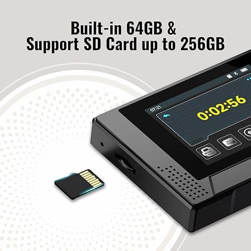 Miniatura 5 de Reproductor MP3 de 64 GB con Bluetooth 5.3, altavoz HD, radios FM de banda de frecuencia favorita, reproductor de música MP4 portátil de 50 horas de