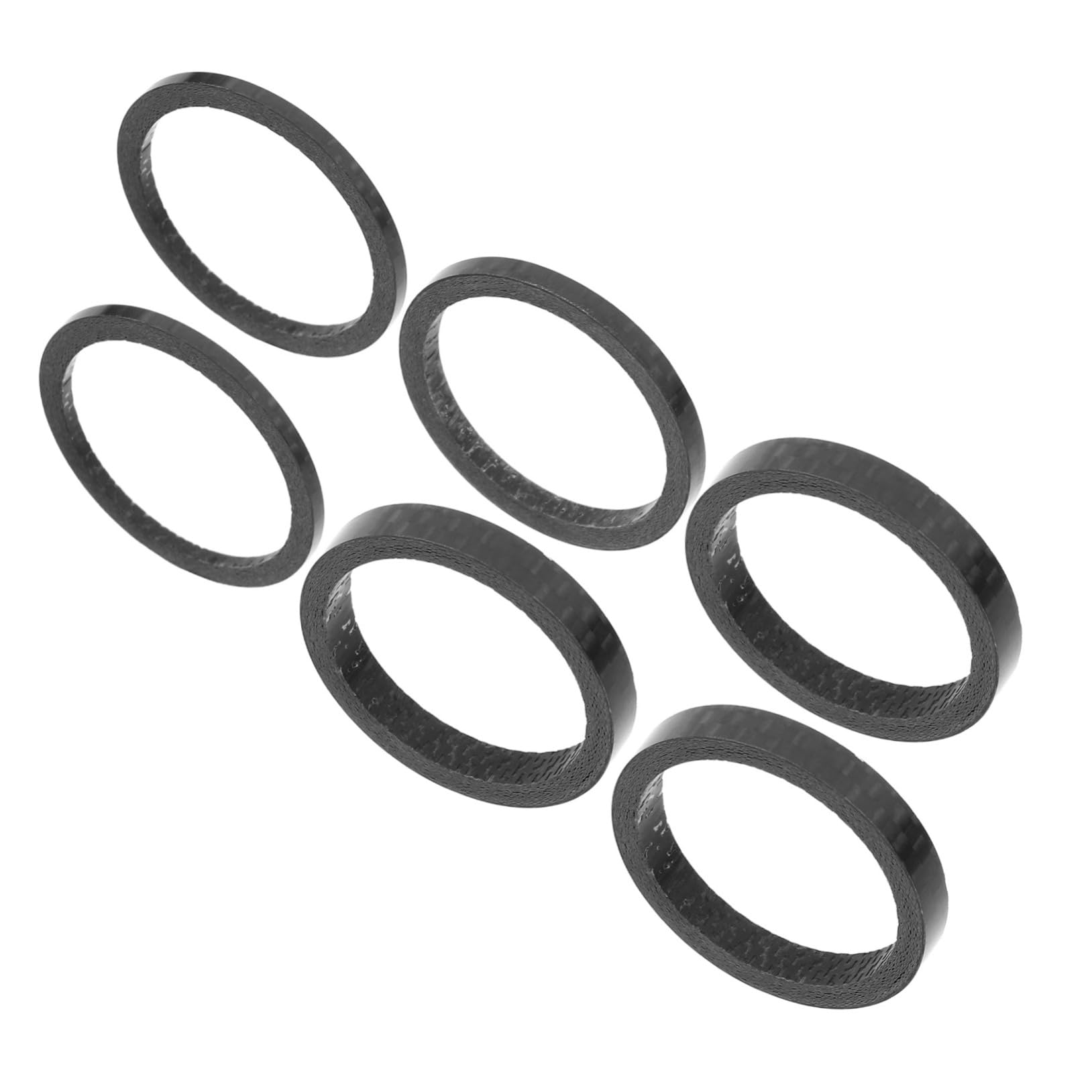 HANABASS 6Pcs Bike Carbon Fiber Headset Spacers Handlebar Stem Spacer for Mountain Road Bikes Compatible with Various Fork Heights Enhanced Comfort and Versatility